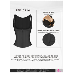 Fajas Salome 0314 | Waist Cincher Trainer Vest Shapewear for Women / Powernet