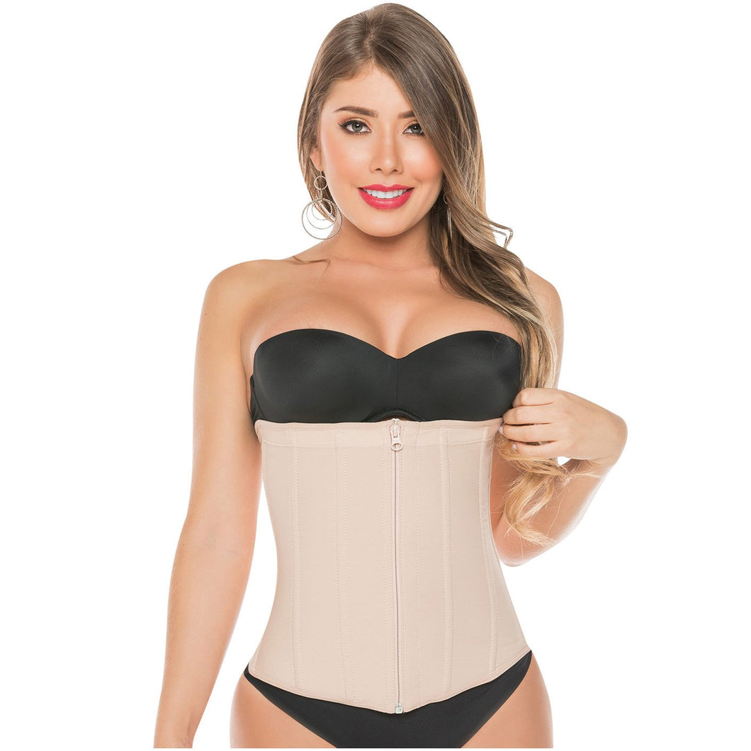 Fajas Salome 0315-1 | Waist Cincher Trainer for Women | Colombian Body Shaper for Daily Use | Powernet