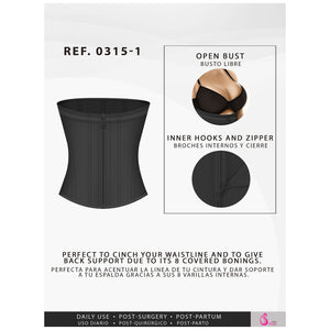 Fajas Salome 0315-1 | Waist Cincher Trainer for Women | Colombian Body Shaper for Daily Use | Powernet