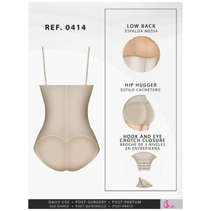 Fajas Salome 0414 | Strapless Butt Lifter Tummy Control Shapewear for Women | Powernet