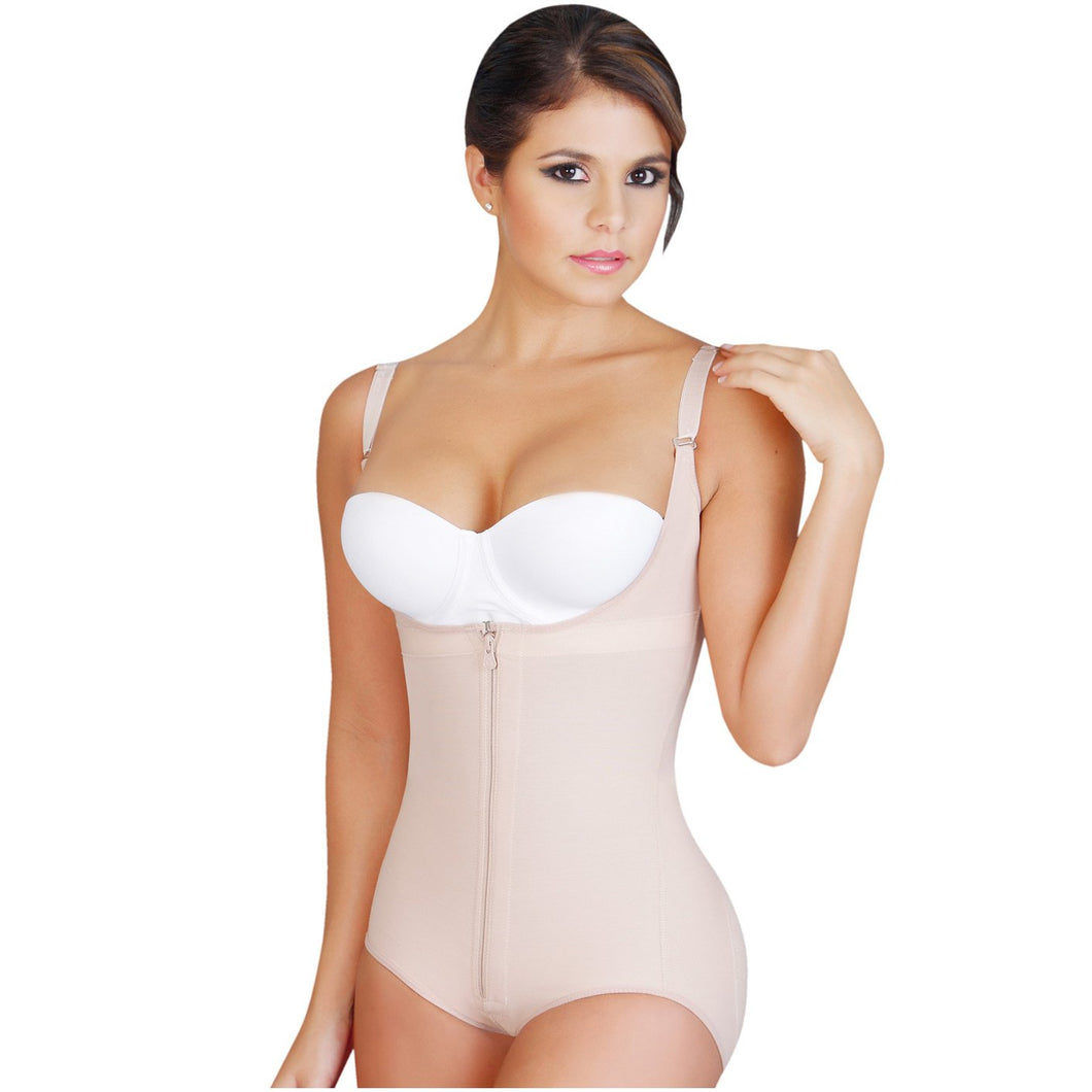 Fajas Salome 0415 | Butt Lifter Tummy Control Bodysuit | Hipphugger Shorts Shapewear for Women / Powernet