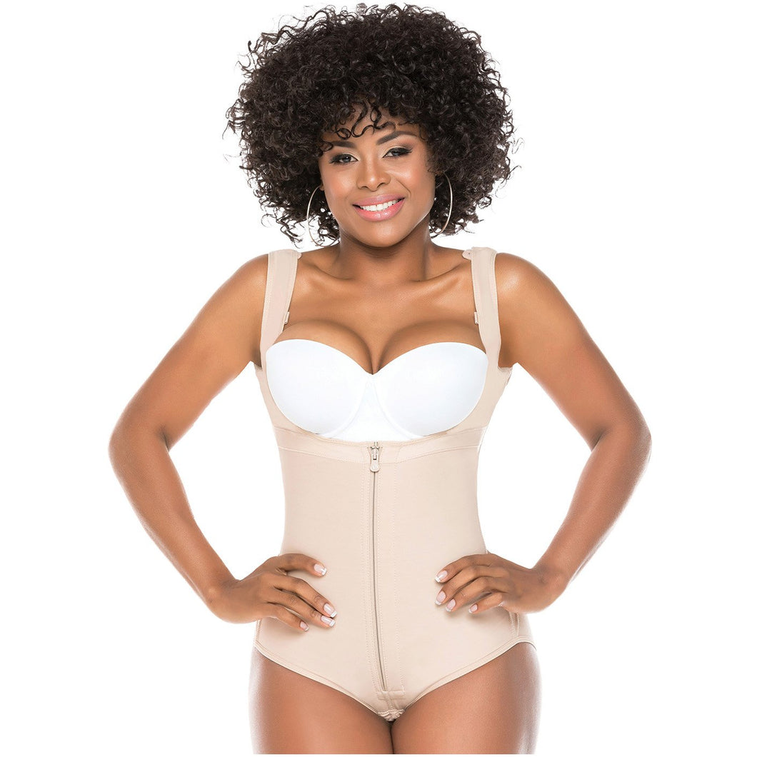 Fajas Salome 0419 | Butt Lifter Hiphugger Mid Thigh Body Shaper | Open Bust.Tummy Control Shapewear for Women | Powernet