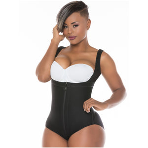 Fajas Salome 0419 | Butt Lifter Hiphugger Mid Thigh Body Shaper | Open Bust.Tummy Control Shapewear for Women | Powernet