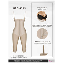 Load image into Gallery viewer, Fajas Salome 0515 | Open-Bust Postpartum Bodysuit | Knee Length Full Body Shaper for Women | Powernet

