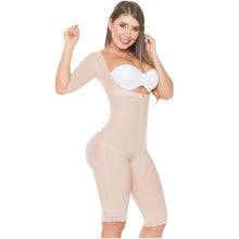 Load image into Gallery viewer, Fajas Salome 0525 | Post Surgery Bodysuit Full Body Shaper for Women | Tummy Control Butt Lifter Knee Length Shapewear with Sleeves | Powernet
