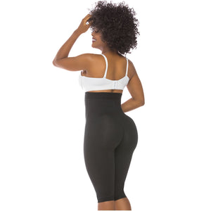 Fajas Salome 0219 | High Waist Compression Shorts for Women | Butt Lifter Capri Shapewear | Powernet