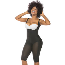 Cargar imagen en el visor de la galería, Fajas Salome 0516 | Post Surgery Postpartum Butt Lifter Full Bodysuit | Open Bust Knee Length Body Shaper for Women | Powernet
