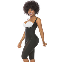 Cargar imagen en el visor de la galería, Fajas Salome 0516 | Post Surgery Postpartum Butt Lifter Full Bodysuit | Open Bust Knee Length Body Shaper for Women | Powernet
