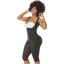 Cargar imagen en el visor de la galería, Fajas Salome 0518 | Stage 1 Post Surgery Bodysuit | Knee Length Full Body Shaper for Women | Powernet
