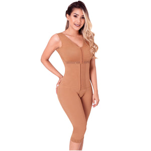 Fajas SONRYSE 052 | Colombian Full Body Shaper for Post Surgery with Built-in Bra | Butt Lifting Effect and Tummy Control