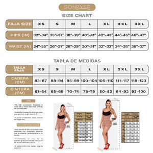 Fajas SONRYSE 052 | Colombian Full Body Shaper for Post Surgery with Built-in Bra | Butt Lifting Effect and Tummy Control