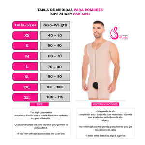 Fajas Salome 0124 | Full Body Shaper for Men | Daily use Shapewear for Men | Powernet